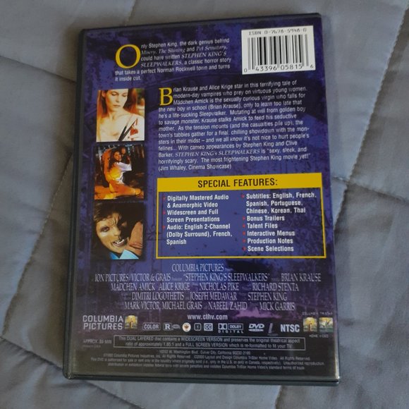 Sleepwalkers DVD 1992 Stephen King Clive Barker Horror - Picture 2 of 4